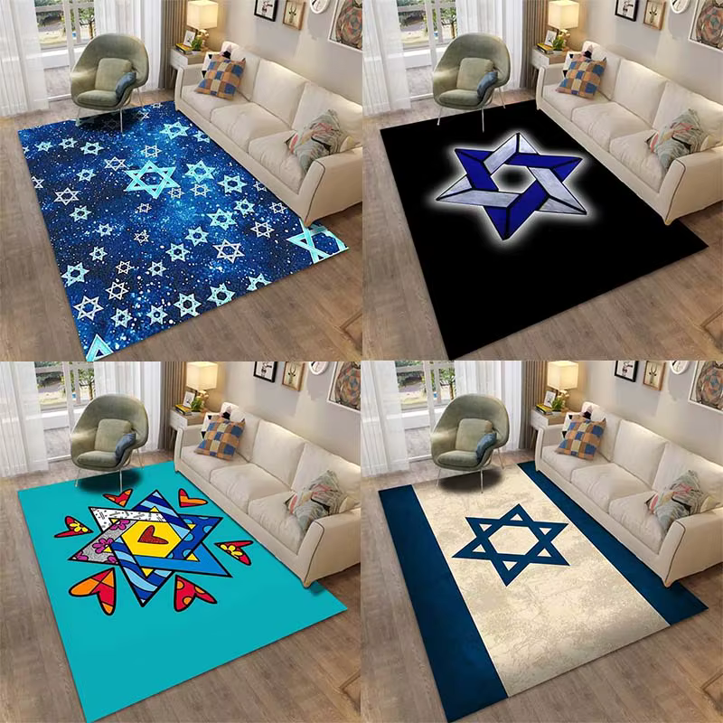 Tapis de sol motif étoile hexagonale, décoration de porte, maison, salon