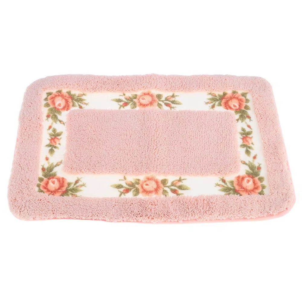 1 pièces nouveau tapis rose en microfibre 16*24 pouces