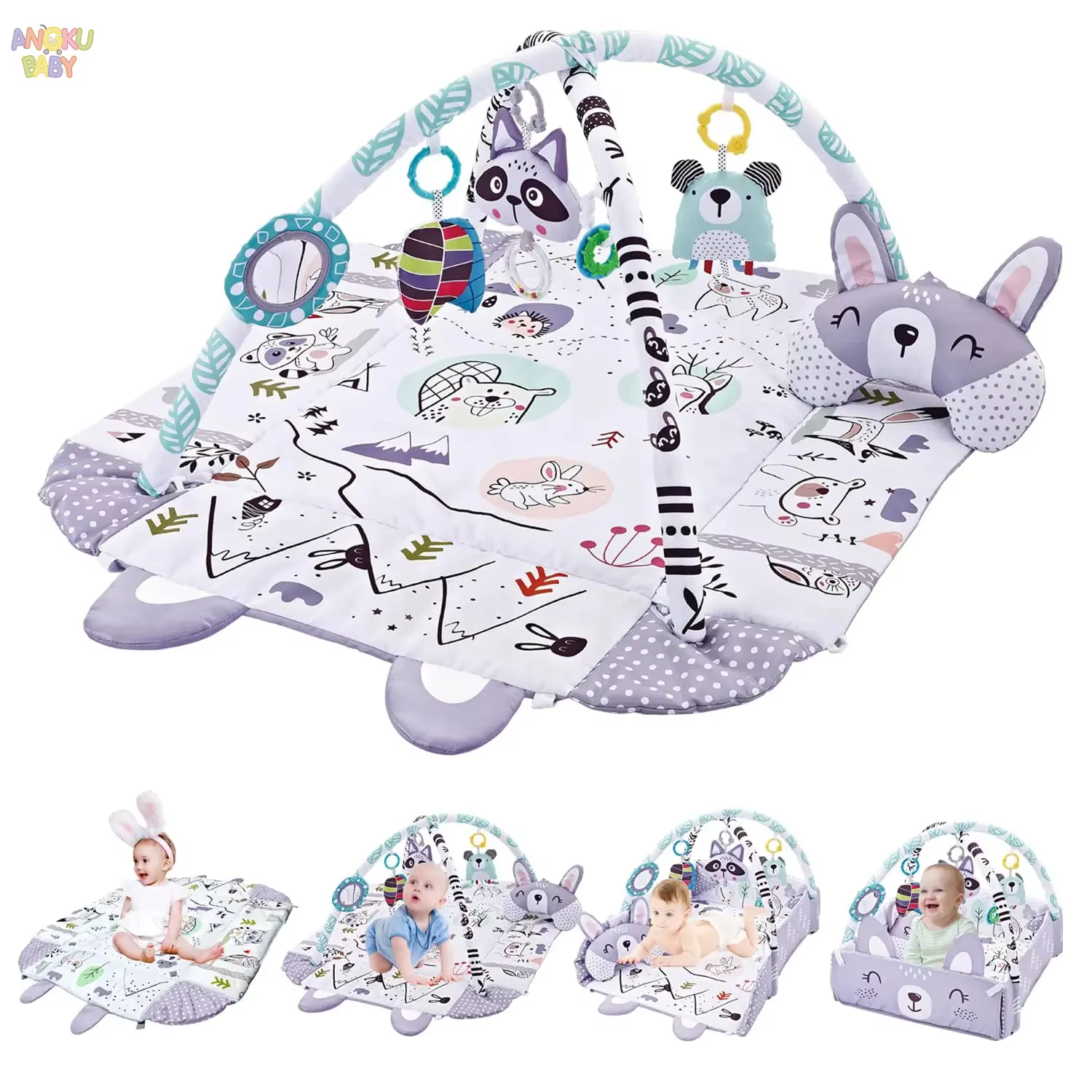 Tapis d'éveil 4 en 1 pour bébé