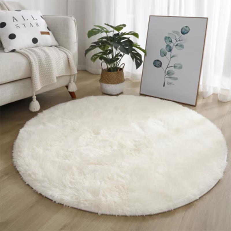Tapis rond en peluche Super doux et moelleux