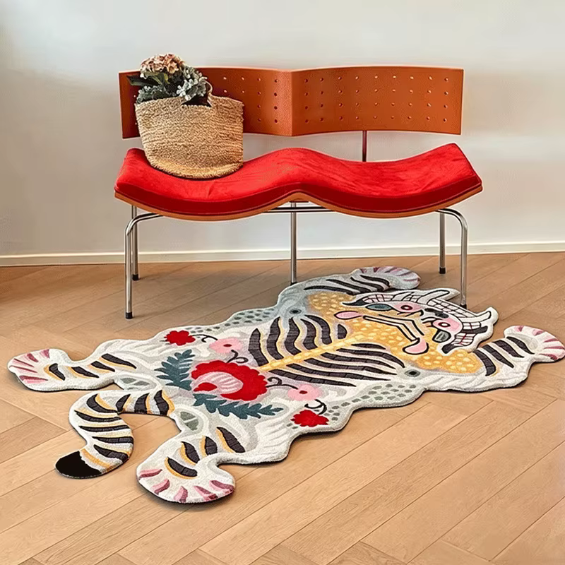 Tapis de chambre doux et moelleux en fausse fourrure de cachemire