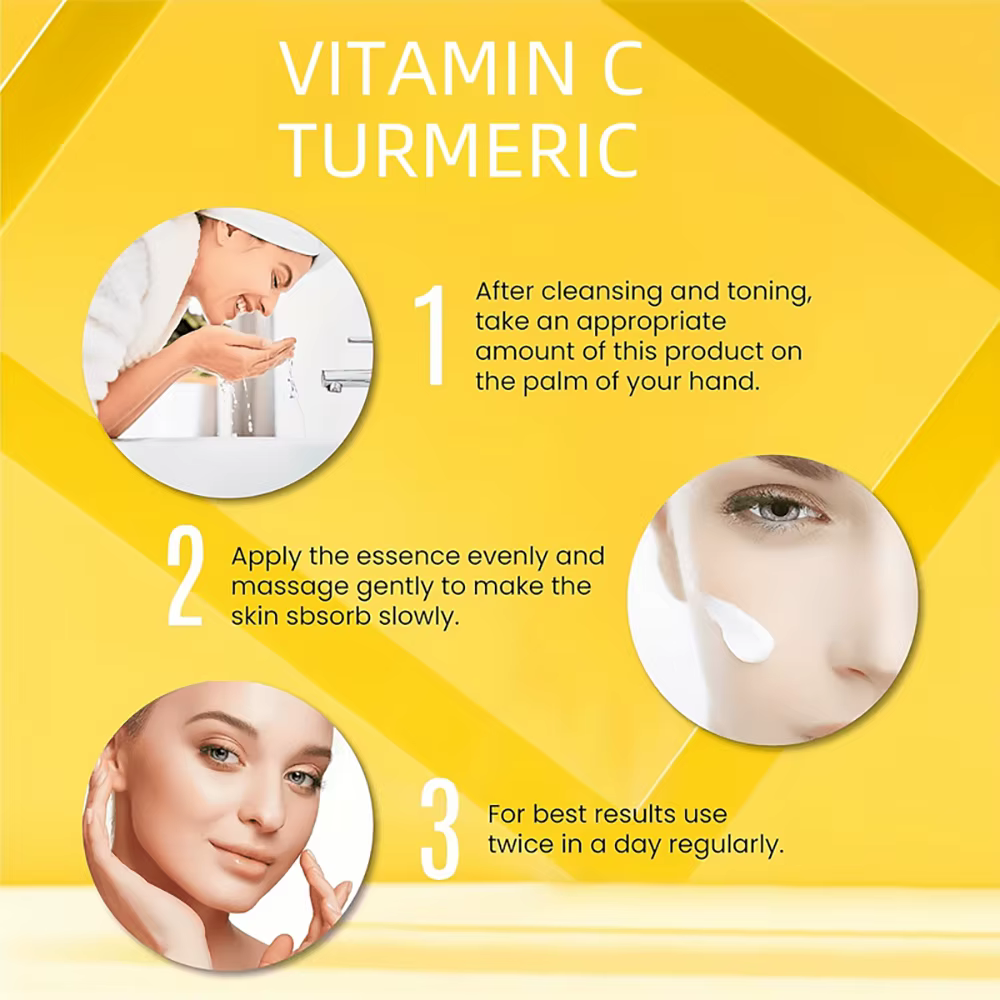 Crème pour le visage à la vitamine C au curcuma, rétinol, hydratant, raffermissant, hyaluronique, éclaircissant, réparateur, lisse, soins de la peau, crèmes blanchissantes