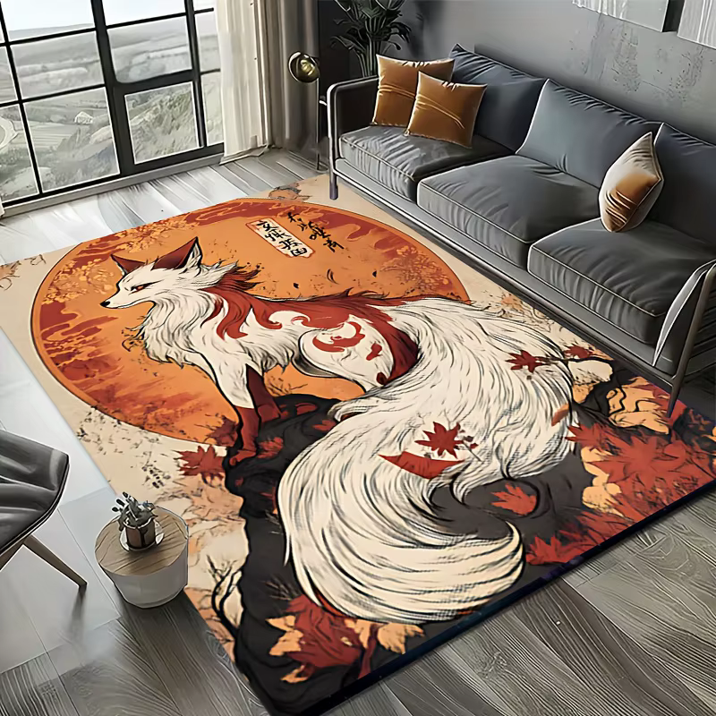 Tapis en velours et flanelle imprimé Fox Spirit