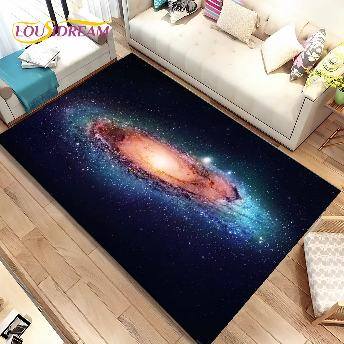 Tapis de zone d'étoiles spatiales de l'univers de la galaxie