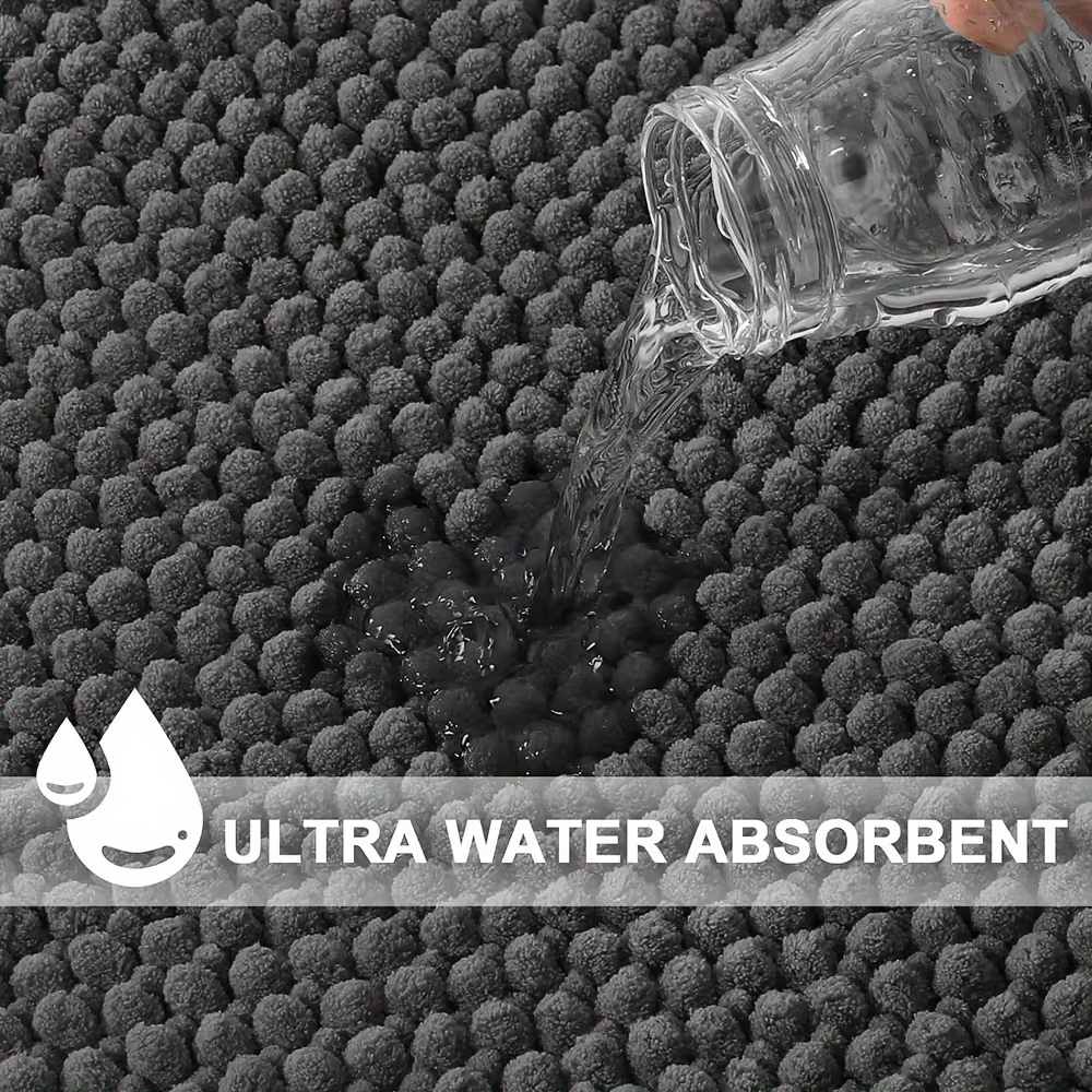 Tapis de bain en Chenille en forme de L