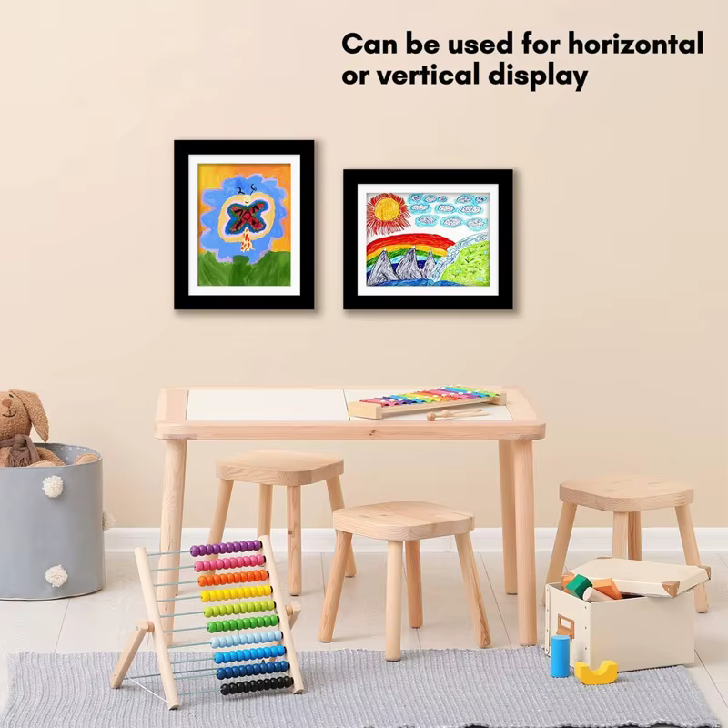 Cadre de dessin pour enfants, affiche en bois A4 pour murs, cadre d'art pour enfants, enfants interchangeables, gérer les cadres d'affichage, décoration d'intérieur