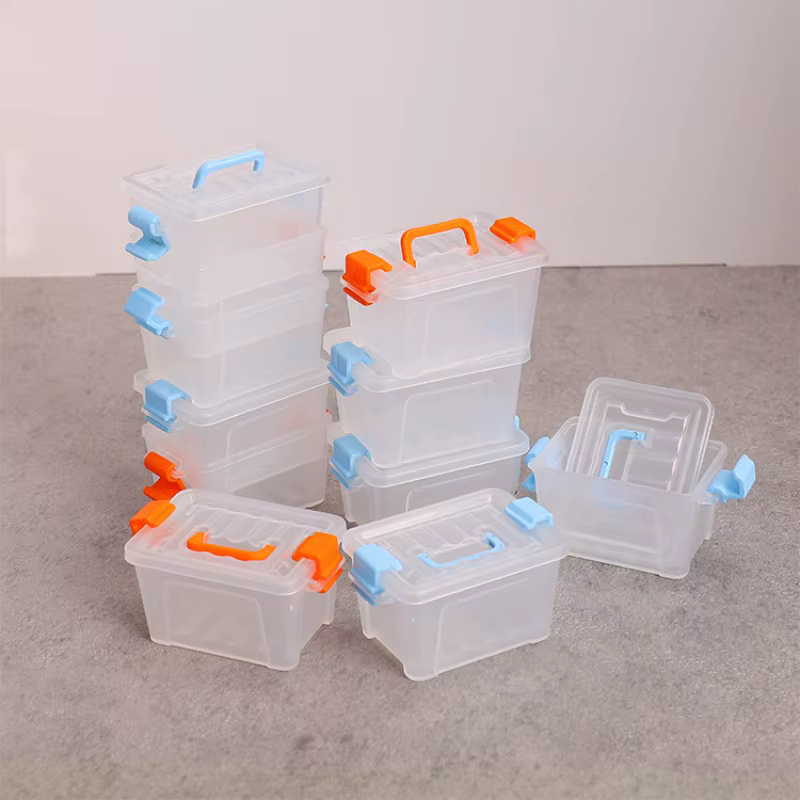5 Mini valise boîtes de rangement transparentes, organisateur de petits articles, décor de scène Miniature, accessoires de photographie, essentiels artisanaux