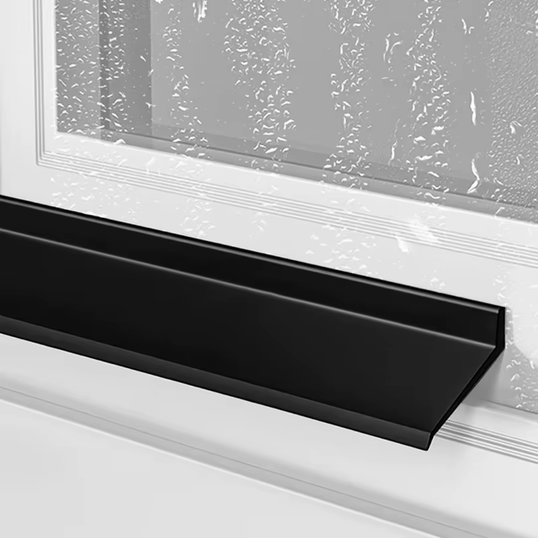 Joint d'étanchéité extérieur en caoutchouc pour seuil de porte, déflecteur de pluie auto-adhésif pour fenêtre extérieure, barrière anti-eau pour rebord.