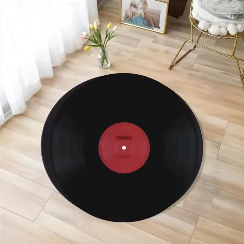 Tapis de disque de musique en vinyle imprimé