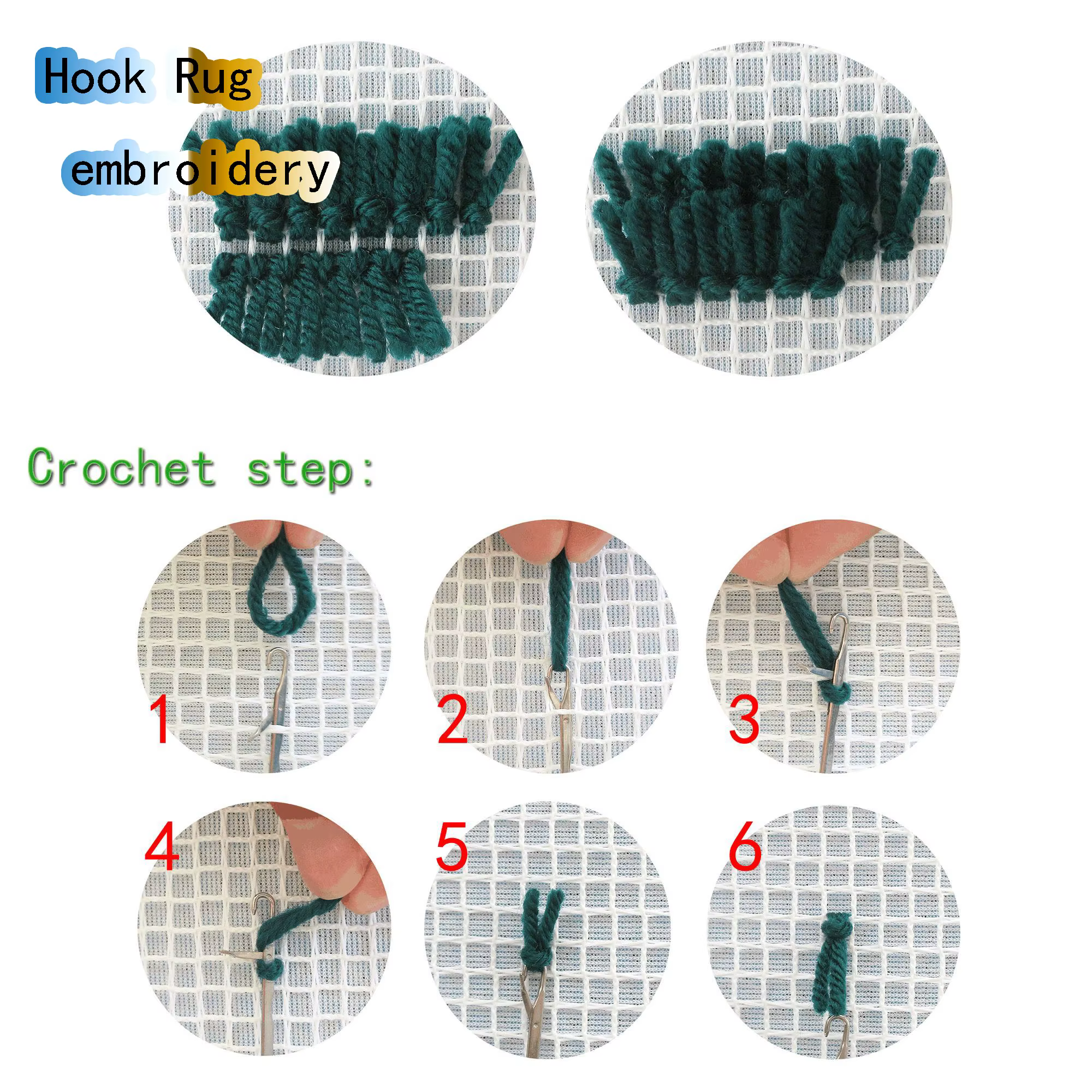 Tapis de noël broderie loquet crochet Kit dessin animé non défini