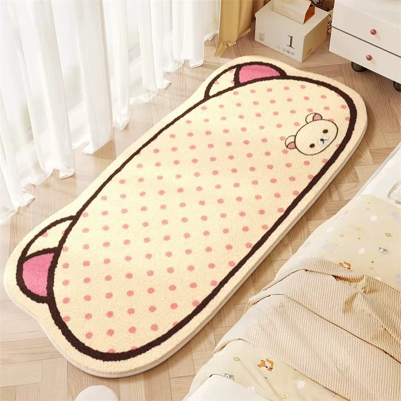 Tapis long en peluche Kawaii Rilakkuma