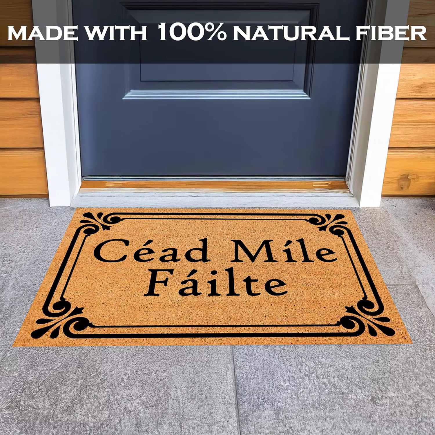 Céad Misle Failailte paillasson irlandais extérieur antidérapant cuisine tapis de sol Garage bienvenue porte