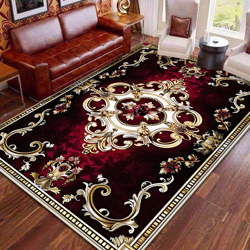 Tapis de grande surface rétro rouge