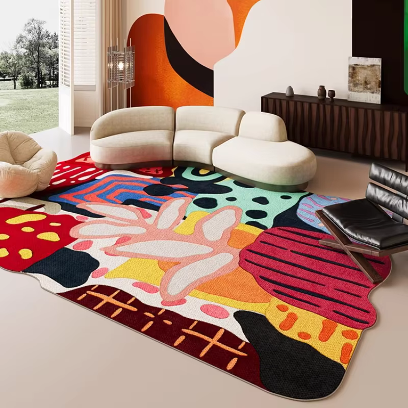 Tapis couleur Dopamine pour salon