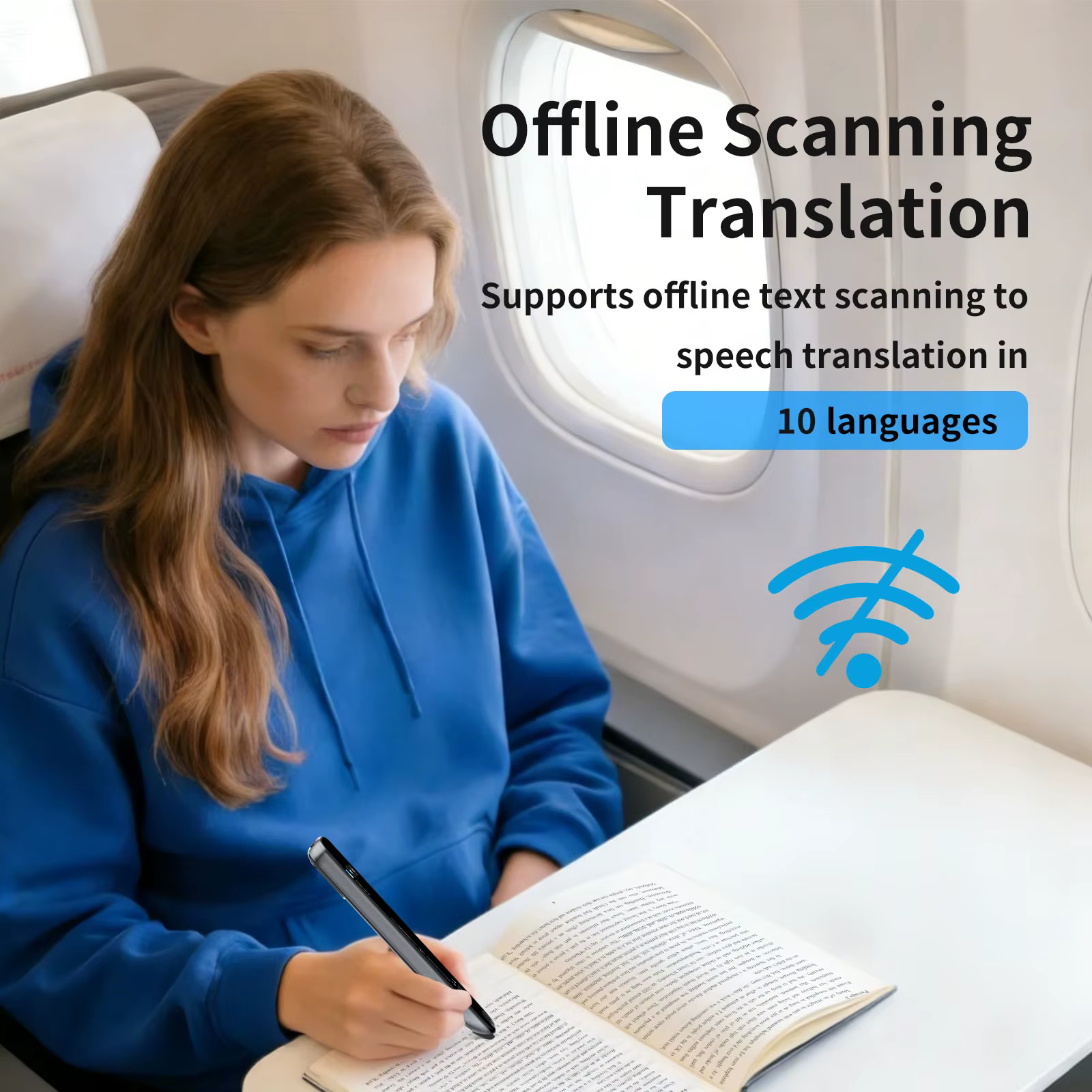 Stylo de traduction intelligent en temps réel avec lecture ponctuelle hors ligne, apprentissage vocal, traducteur photo intelligent et stylo d'enregistrement