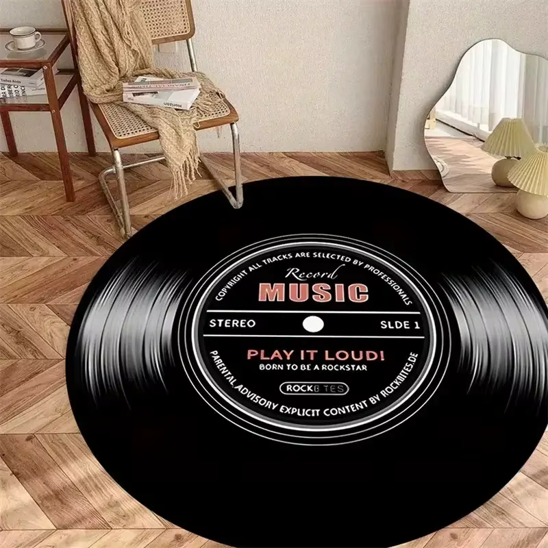 VIKAMA Tapis en vinyle noir confortablement doux et chaud