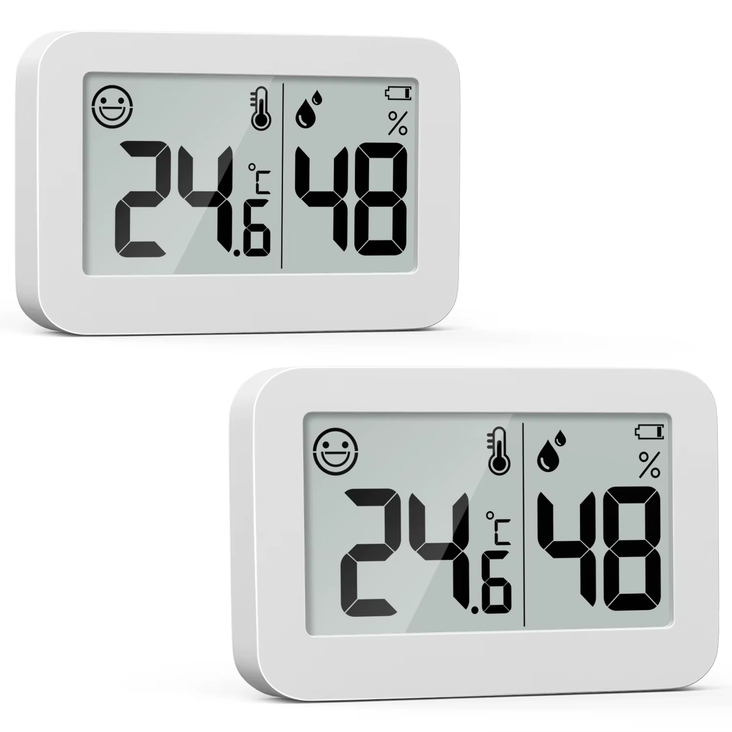 2 pièces LCD numérique température humidité mètre capteur intérieur pièce thermomètre hygromètre électronique maison thermomètre compteur capteur