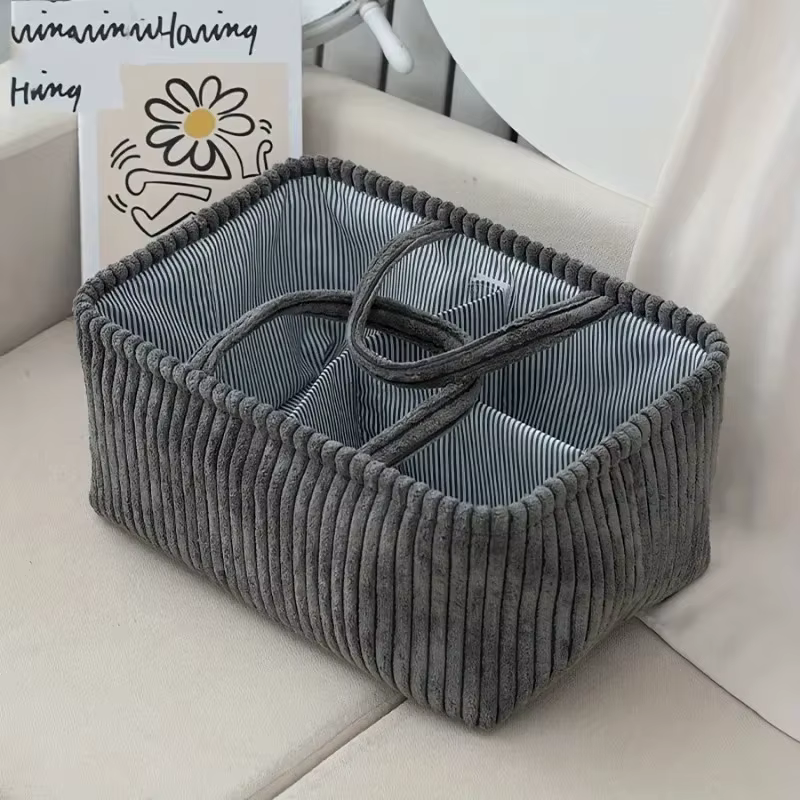 Grand panier de rangement bohème