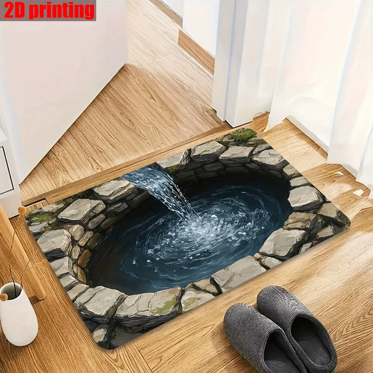 Tapis de porte tour d'eau fantaisie 3D
