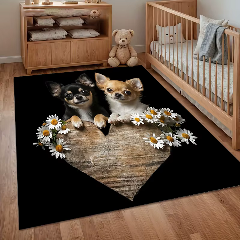 Tapis à motif de chien Chihuahua mignon