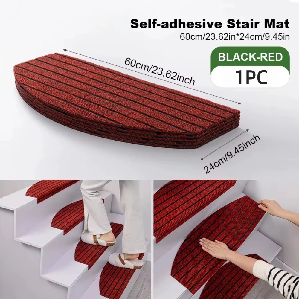 Tapis d'escalier semi-circulaire auto-adhésif