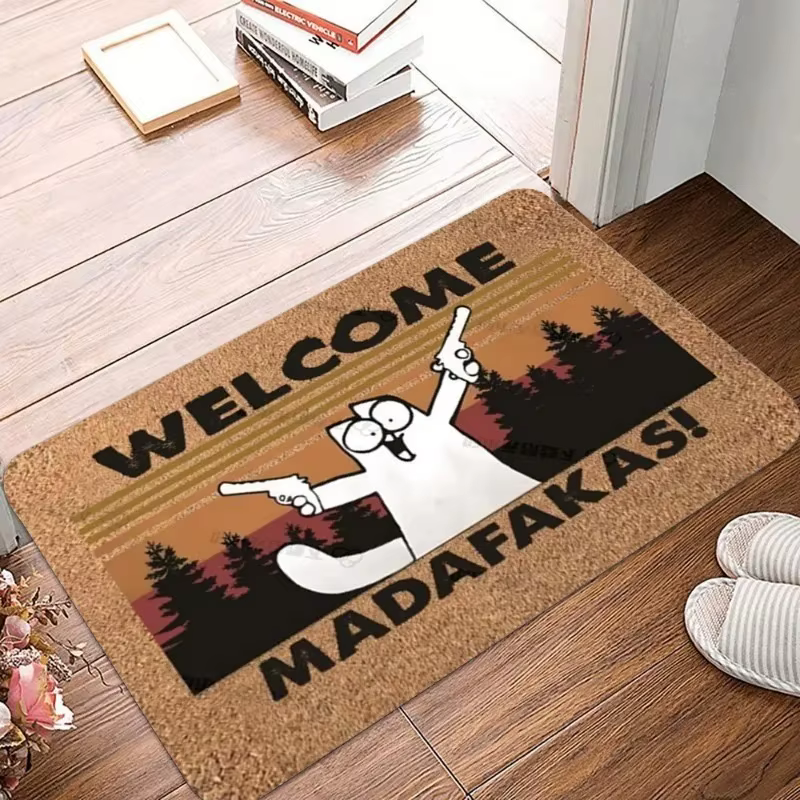MADAFAKAS Tapis à motif antidérapant pour l'extérieur