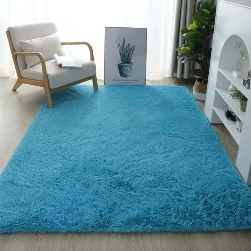 Tapis moelleux et doux en fausse fourrure pour salon