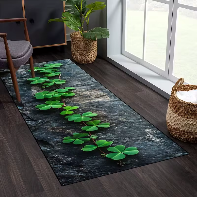 Tapis de sol long et doux antidérapant pour couloir