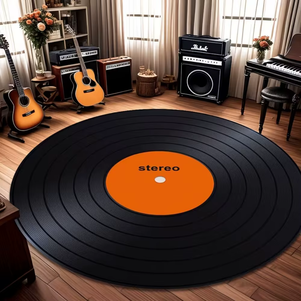 Tapis de disque vinyle rétro
