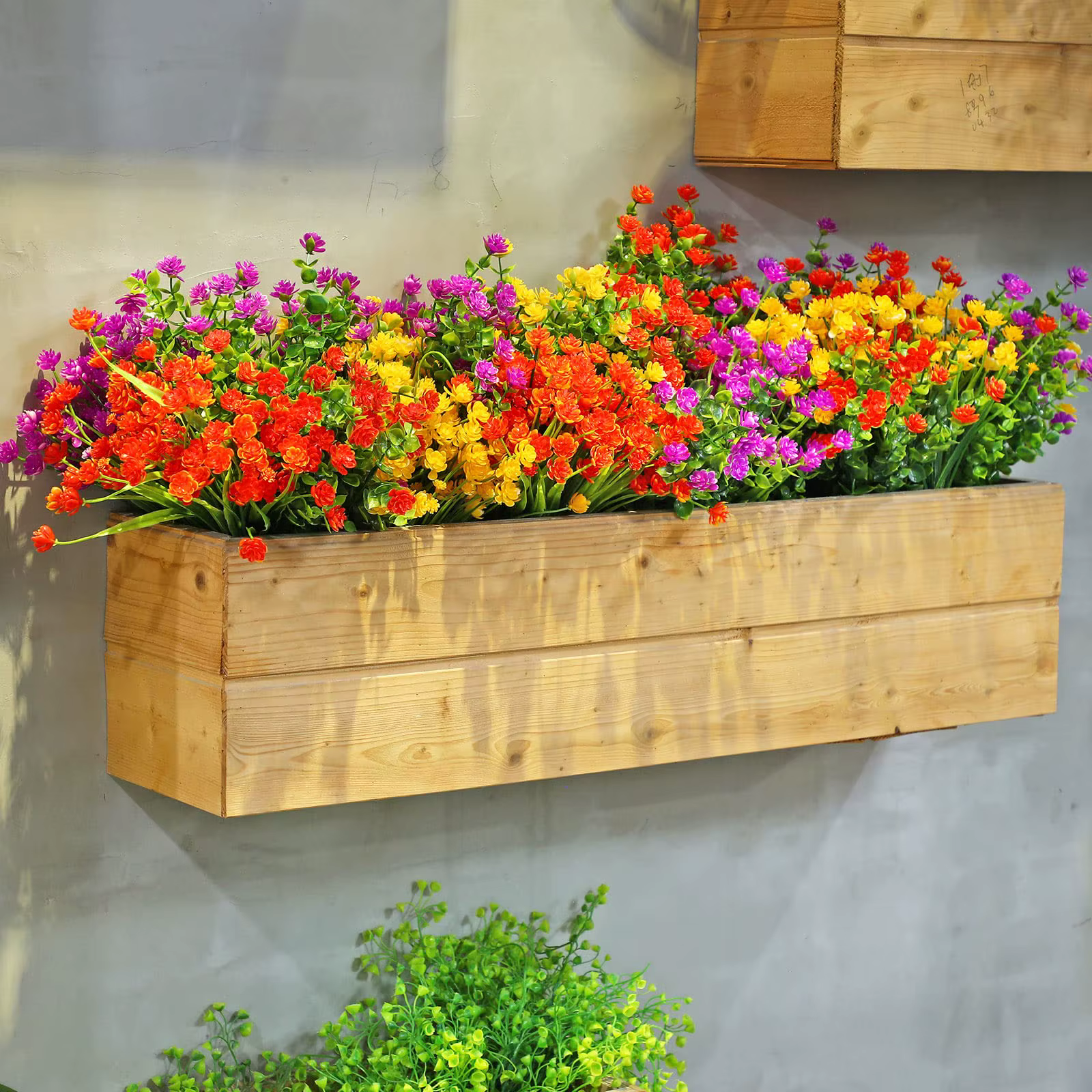 4 paquets de plantes artificielles résistantes aux UV, fausses buissons, fleurs en plastique, maison, ferme, mariage, jardin extérieur, porche, plante décorative