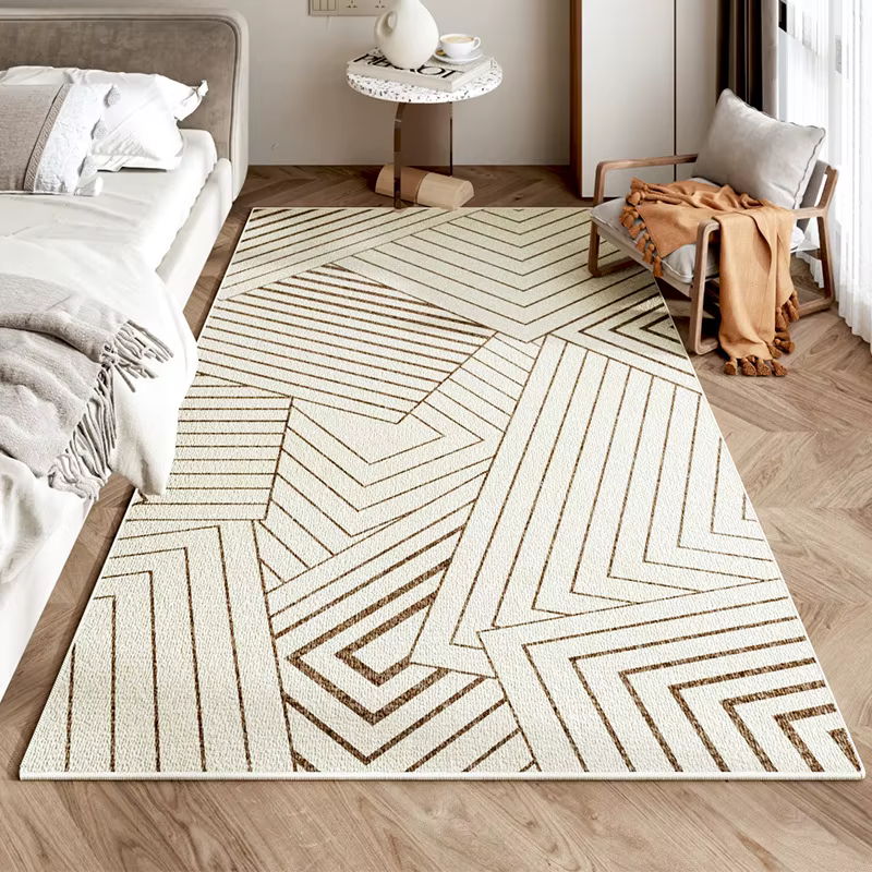 Tapis Beige minimaliste, à la mode, polyvalent, antidérapant, pour salon, chambre à coucher, cuisine, décoration de la maison