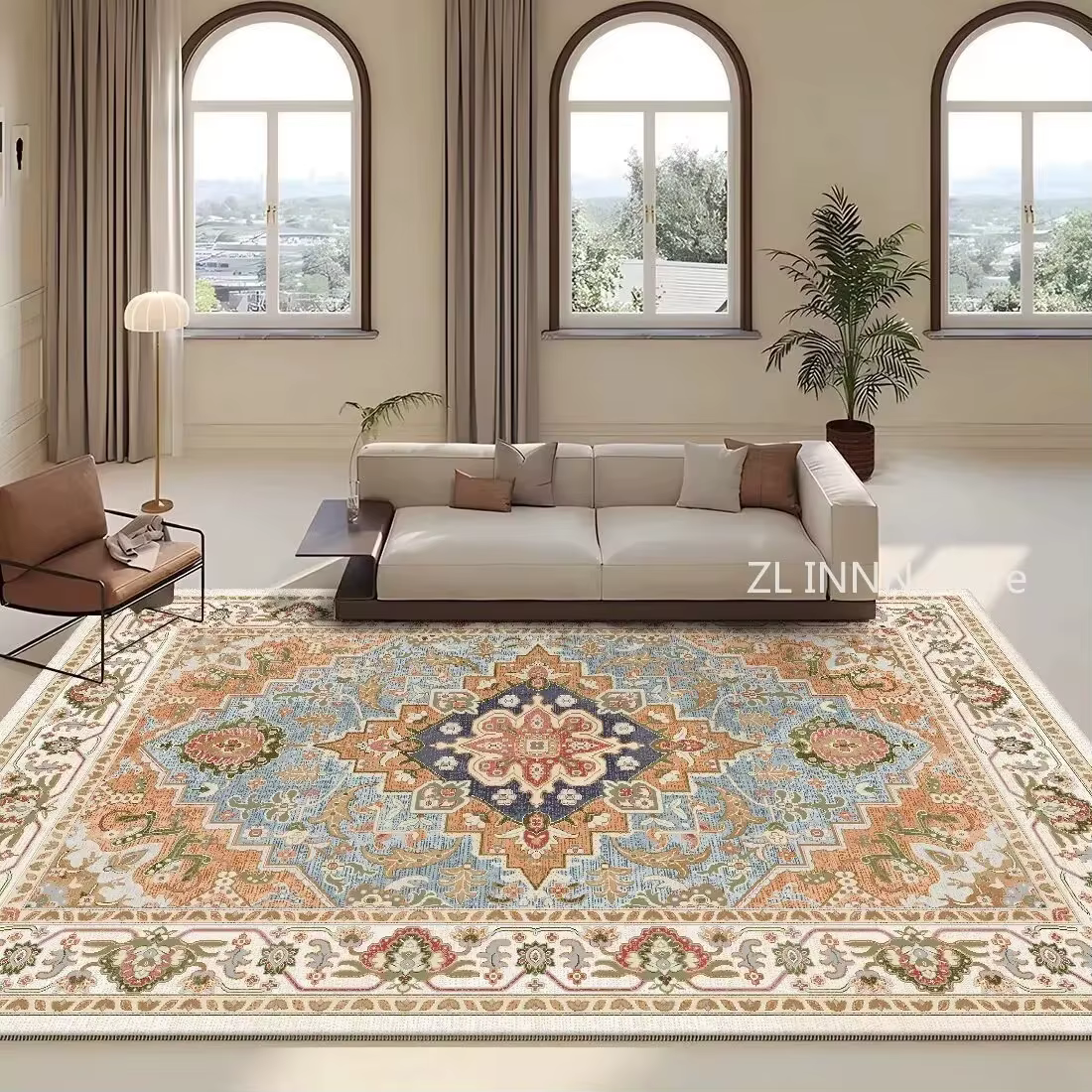 Tapis rétro persan, décoration de salon