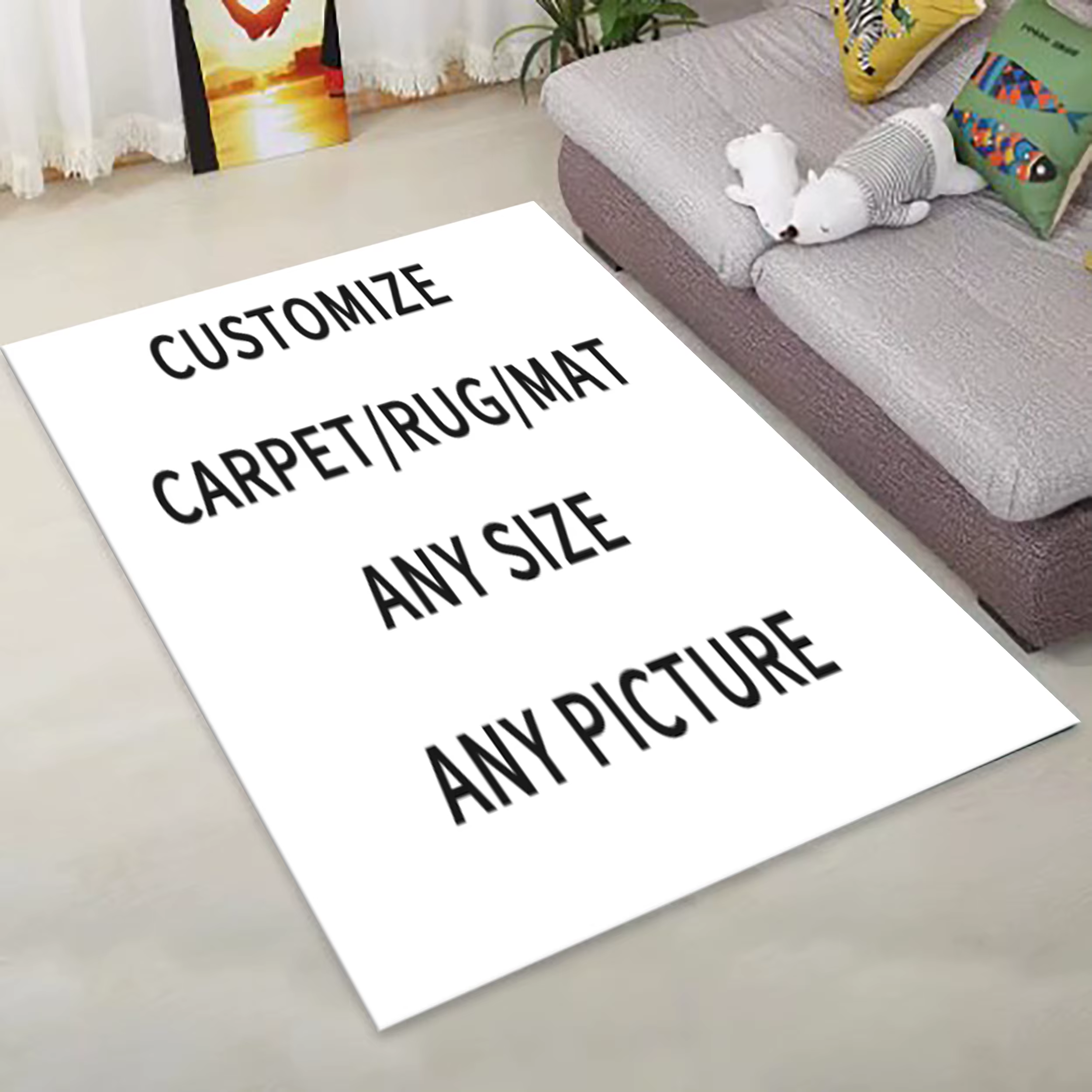 Tapis personnalisés imprimés rectangulaires