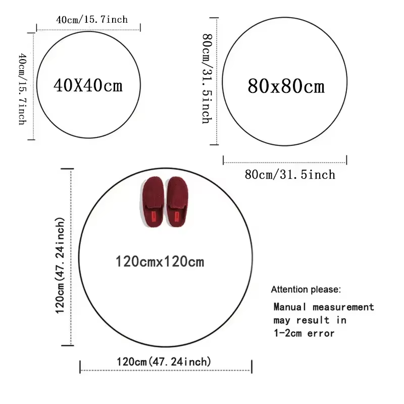 Tapis rond en spirale avec Illusion visuelle 3D