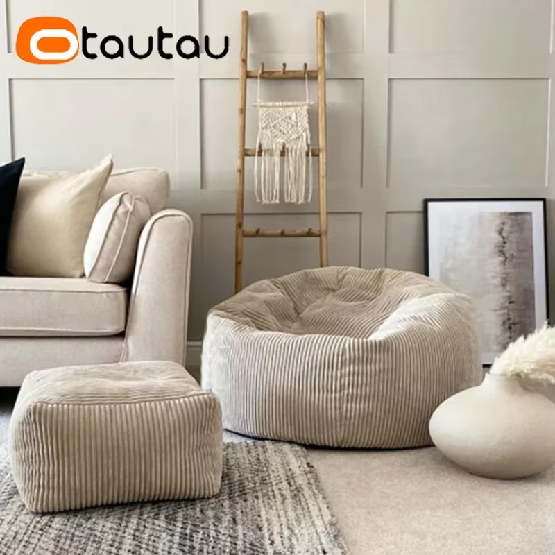 OTAUTAU velours côtelé pouf
