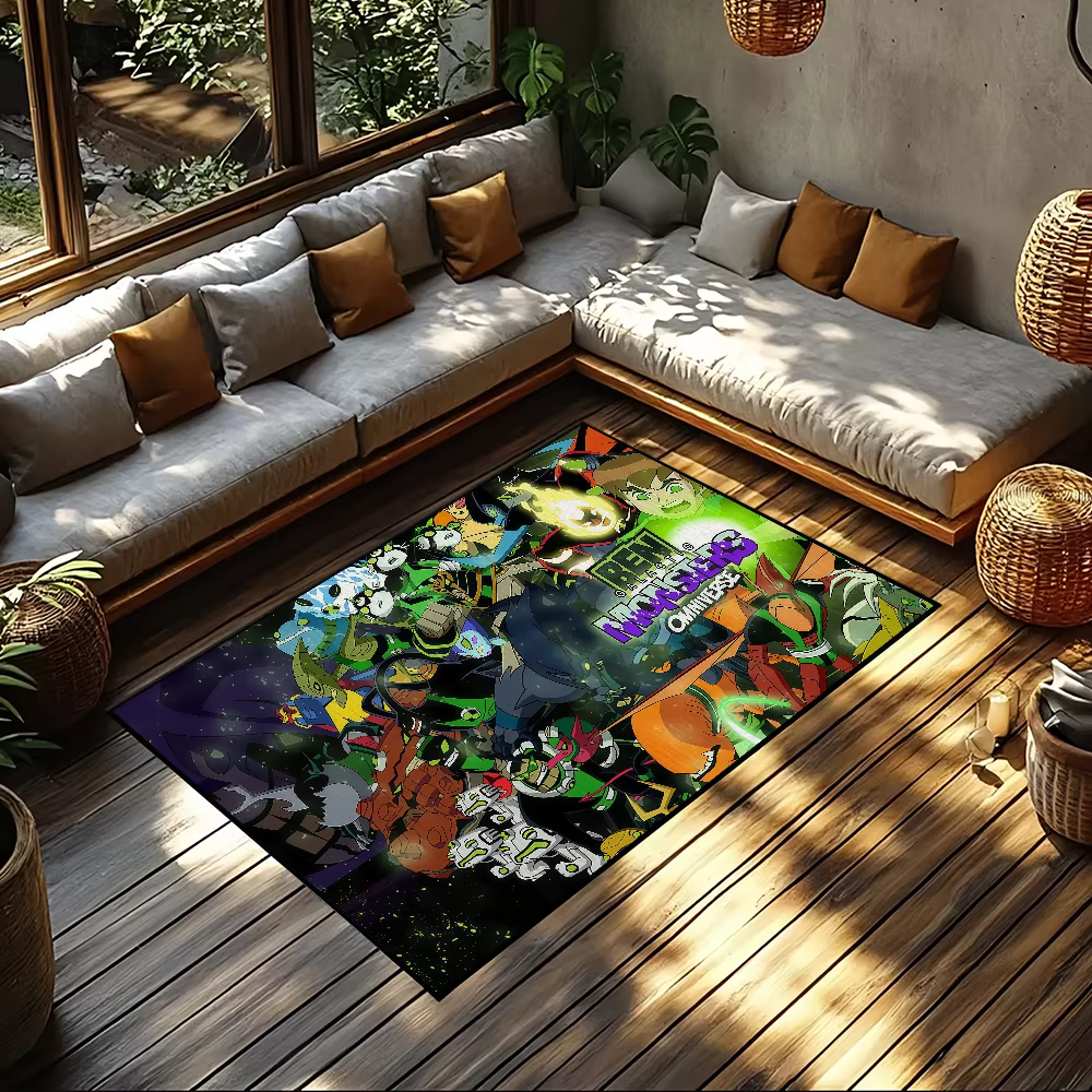 Dessin animé b- ben monstre 10 petit tapis chevet cuisine bain salon maison chambre