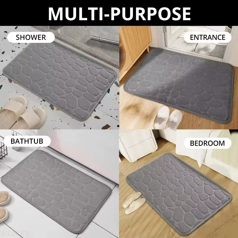 Tapis en velours gaufré à mémoire de forme