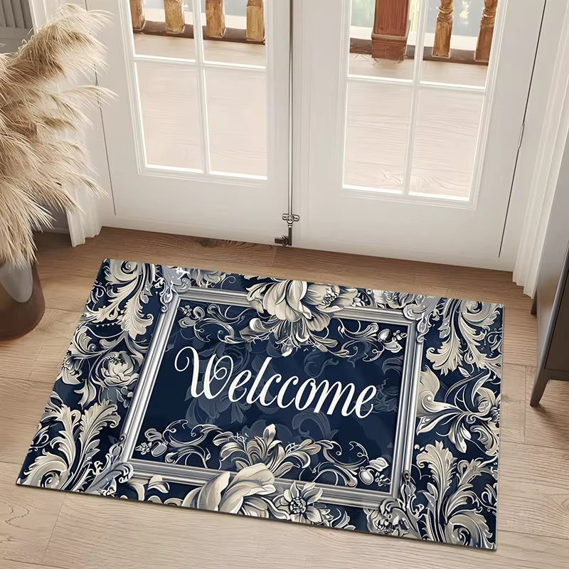 Tapis de sol à motif de pavés vieillis