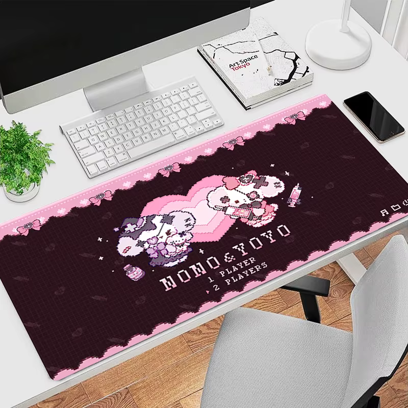 Tapis de souris chien mignon rose, PC de bureau, dessin animé, armoire de jeu, clavier, accessoires de jeu pour ordinateur portable, tapis de bureau Kawaii