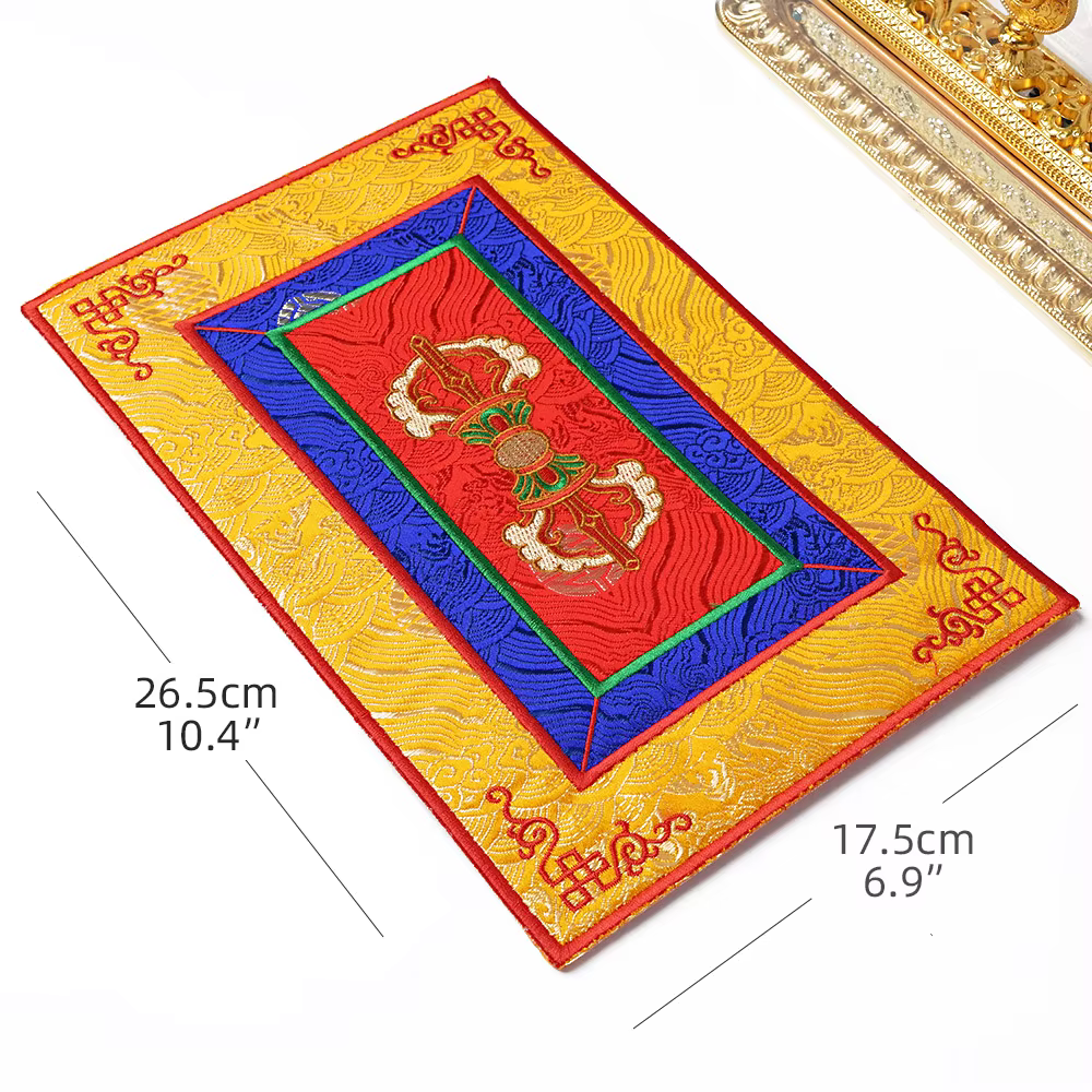 Tapis de Table décoration de la maison broderie bouddhiste tibétain Tangka tissé isolation thermique antidérapant