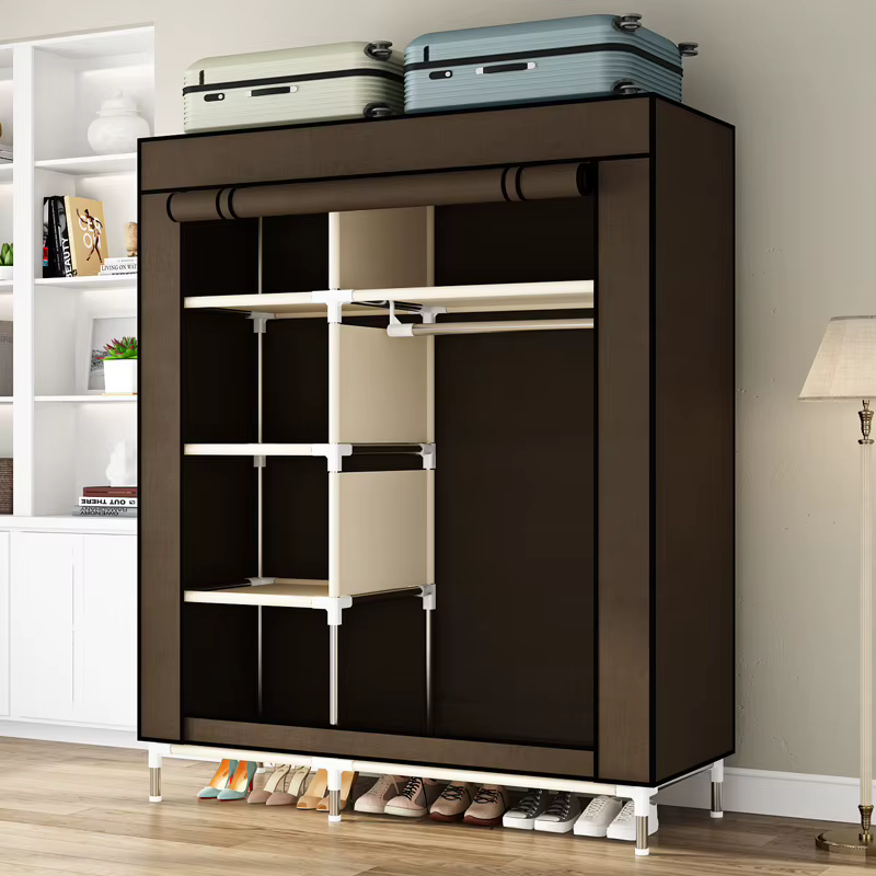 Armoire Portable avec 6 Étagères Suspendues