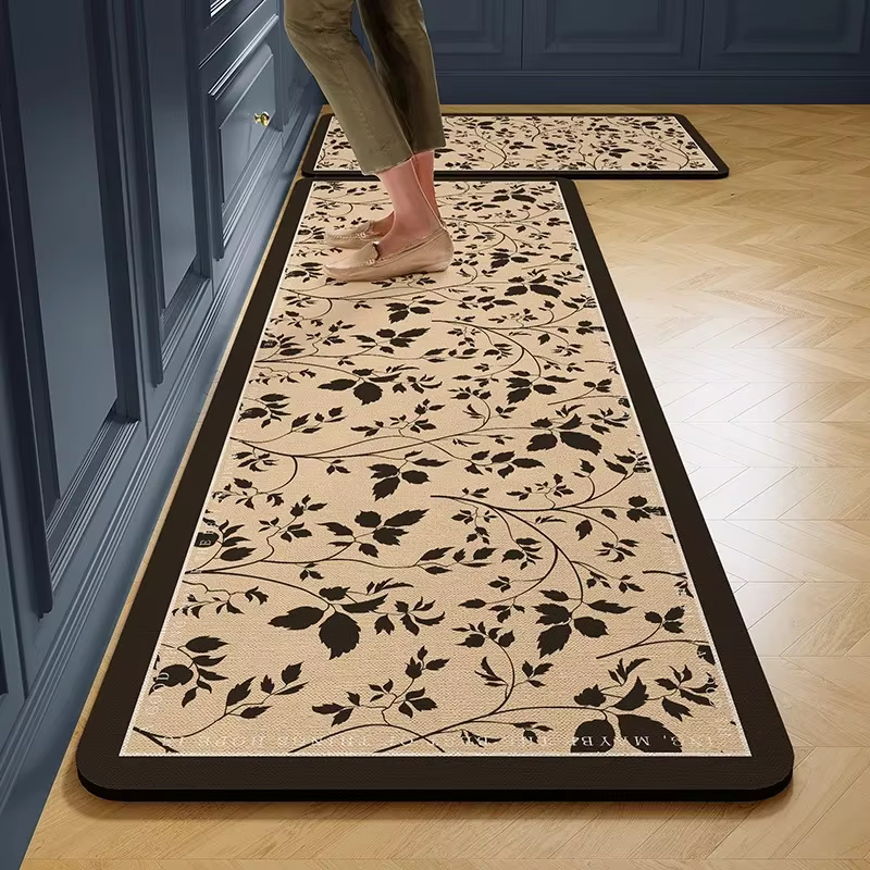 Tapis de sol de cuisine imperméable en PVC