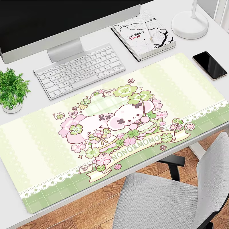 Tapis de souris chien mignon rose, PC de bureau, dessin animé, armoire de jeu, clavier, accessoires de jeu pour ordinateur portable, tapis de bureau Kawaii