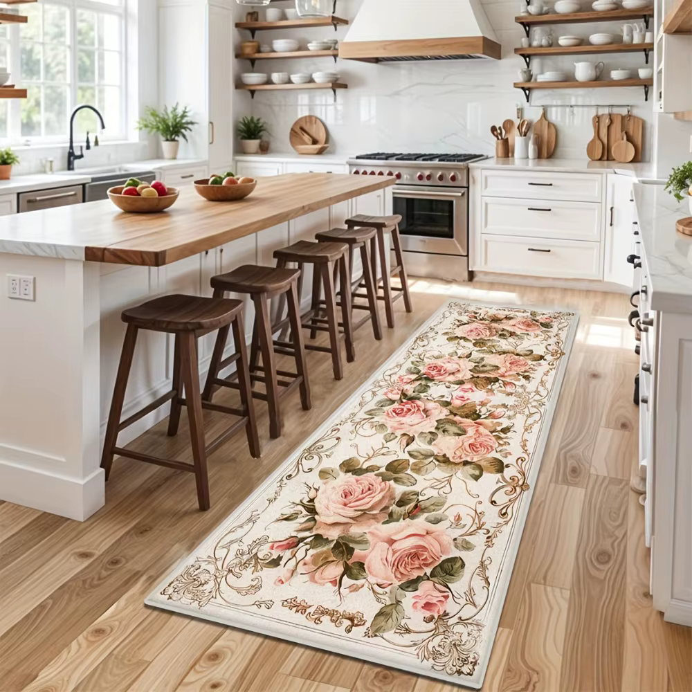 Tapis floral vintage, décoration intérieure