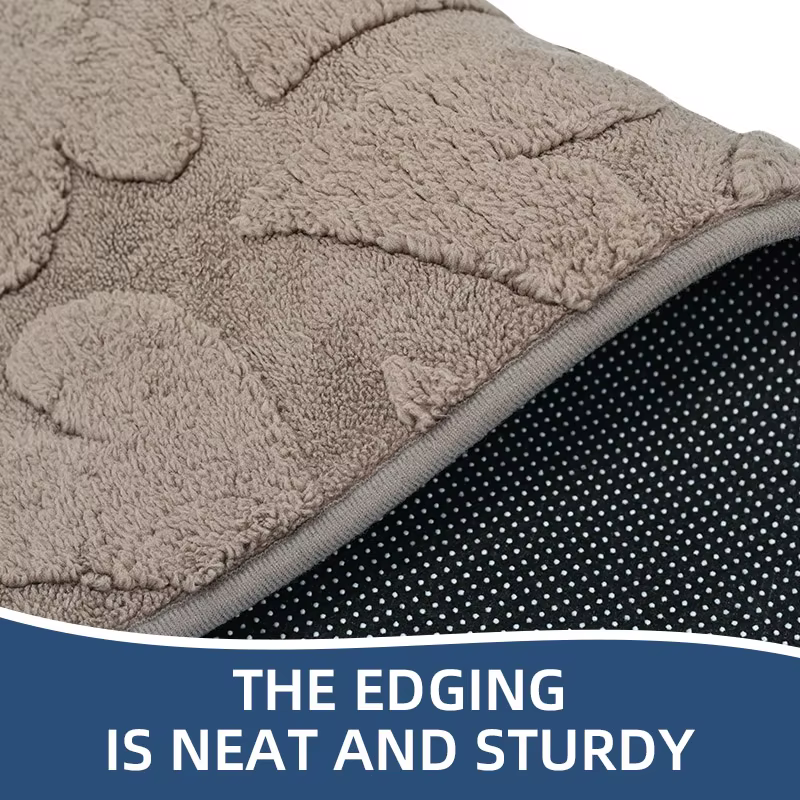 3 pièces de tapis d'intérieur en peluche douce