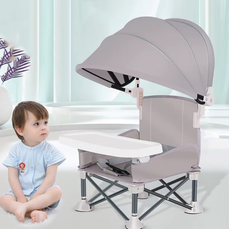 Chaise de salle à manger pliable pour bébé, Table à manger Portable pour enfants, petite chaise d'extérieur pour la plage, fournitures de meubles en alliage d'aluminium
