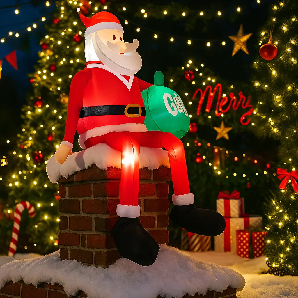 Décorations de noël gonflables au néon