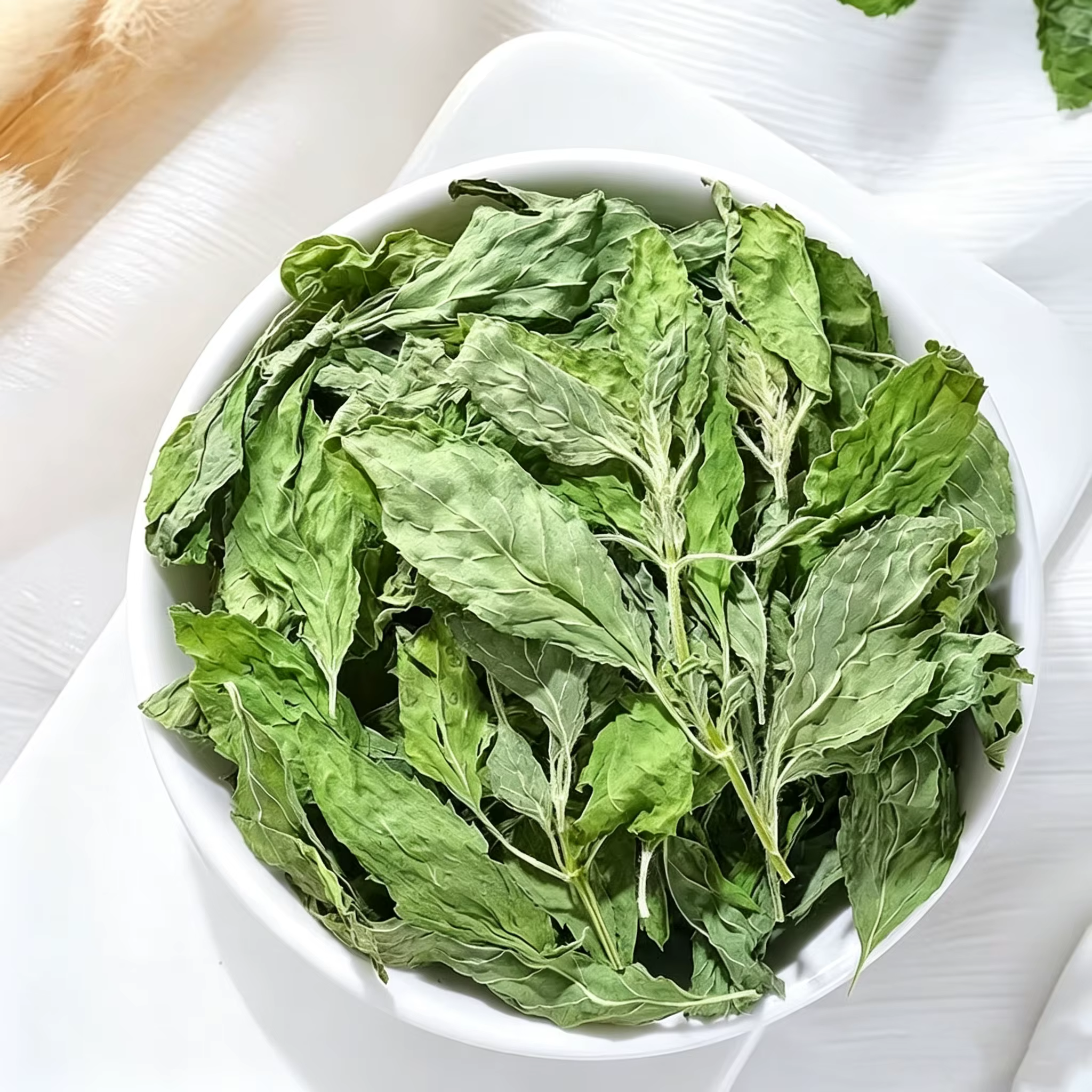Feuilles de menthe artificielles, feuilles de menthe de qualité supérieure pour la décoration de table de mariage et la décoration intérieure