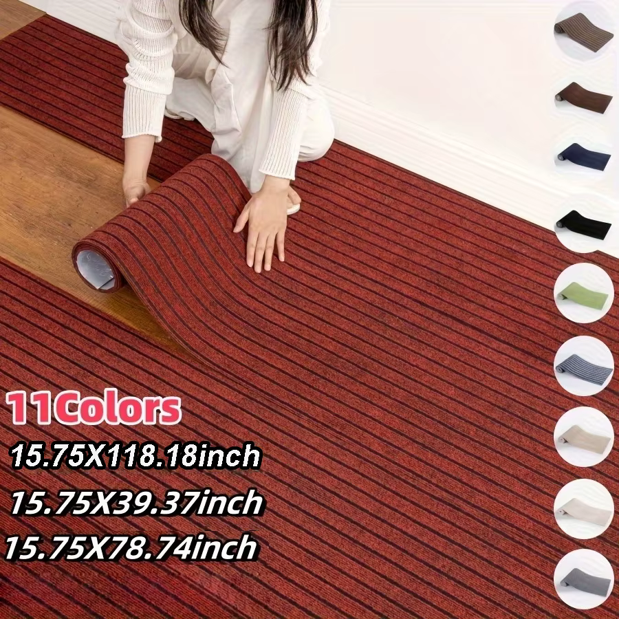 1 rouleau de tapis auto-adhésif, rouleau de tapis auto-adhésif, pour usage domestique, usage commercial, salles de bains, tapis de porte, tapis d'escalier et tapis pour animaux de compagnie