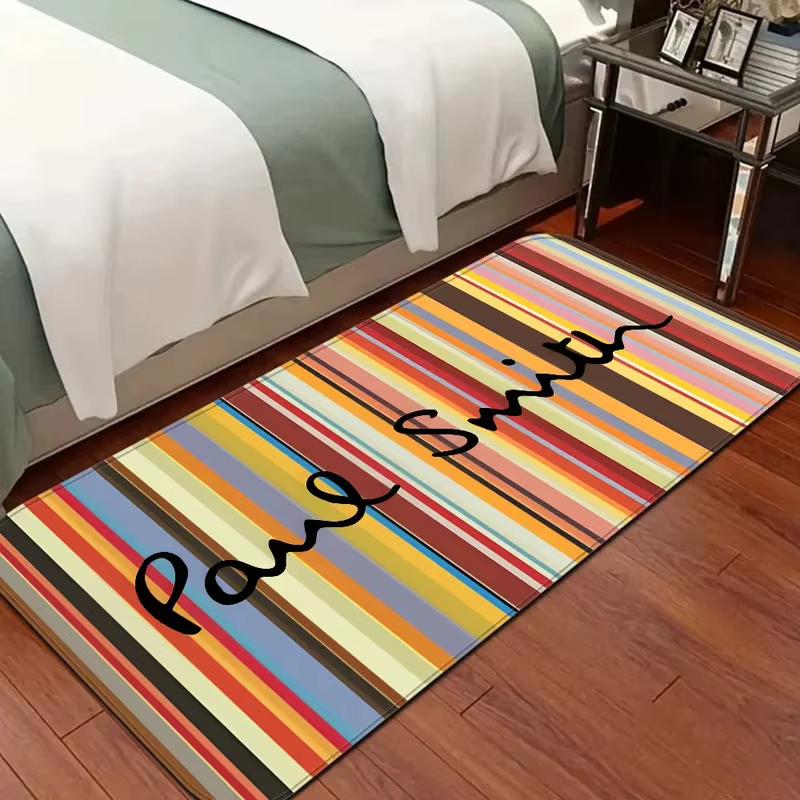 VIKAMA Tapis de couloir rayé de couleur vintage